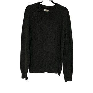 Oversized Dark Green Grandpa Sweater 100% Cotton Size Large Fisherman Knit